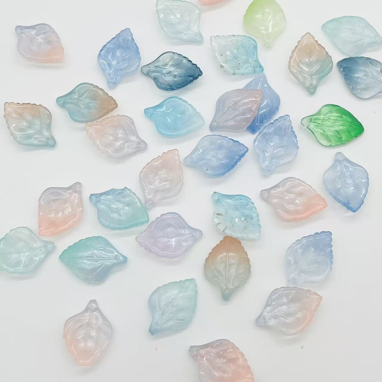 D28 꽃잎 유리