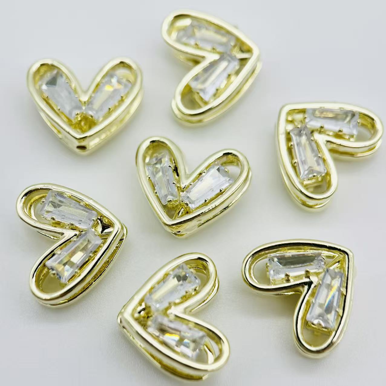 Ｙ52キラキラ ゆがみハートパーツ