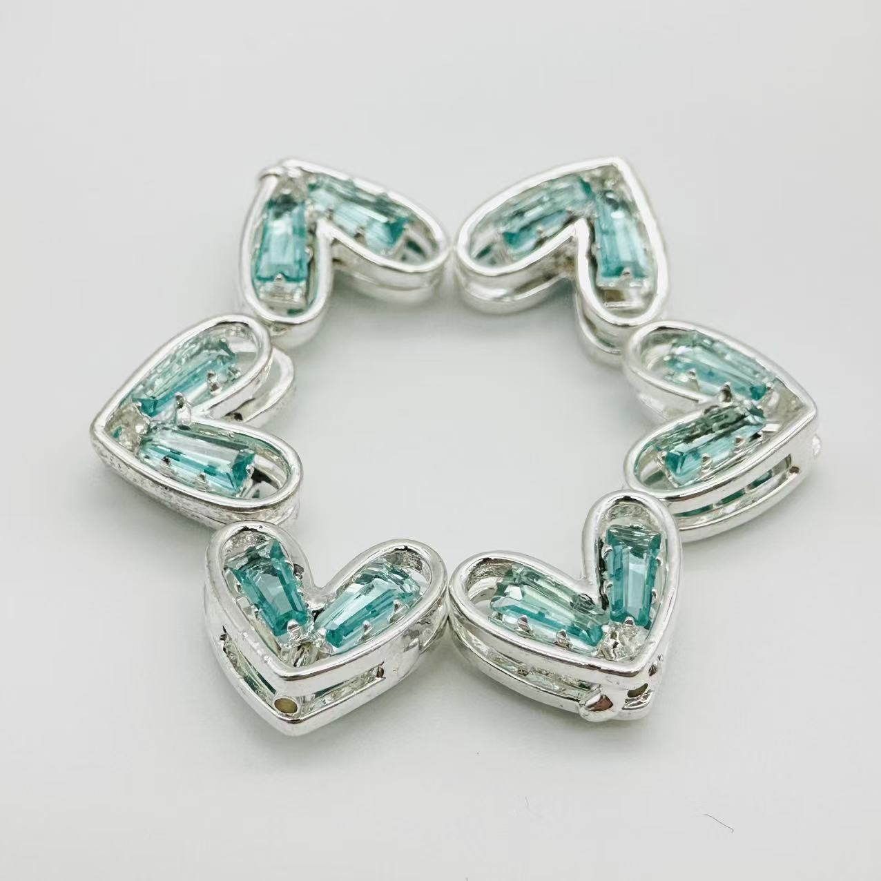 Ｙ52キラキラ ゆがみハートパーツ