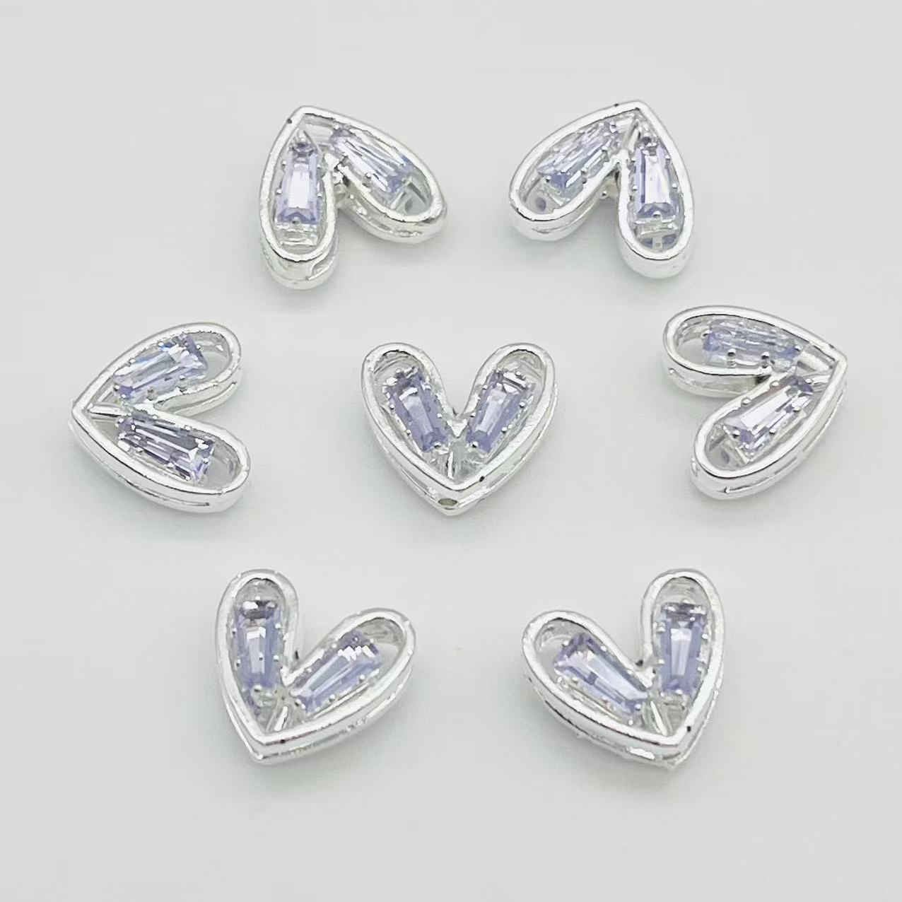 Ｙ52キラキラ ゆがみハートパーツ