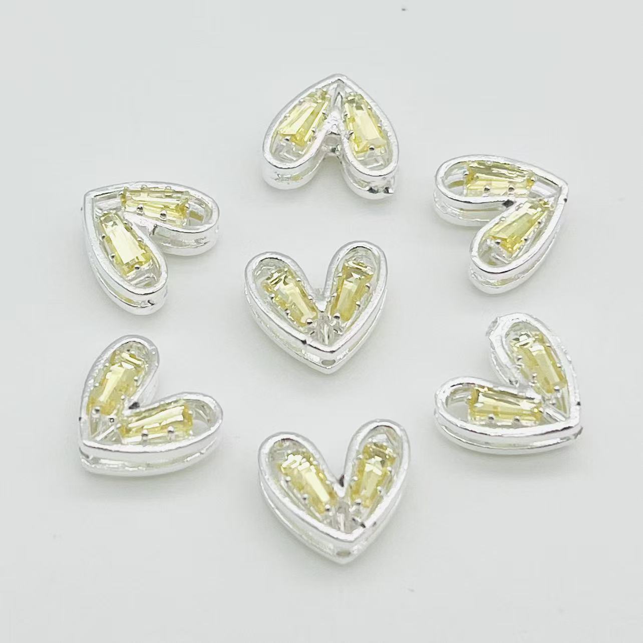 Ｙ52キラキラ ゆがみハートパーツ