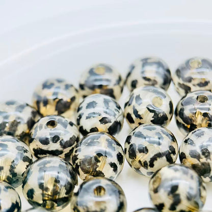 S35豹柄アクリルビーズ