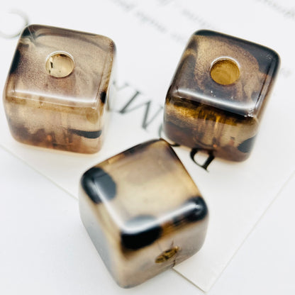 S35豹柄アクリルビーズ