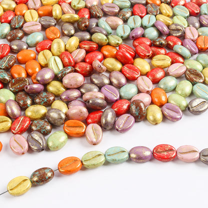 M02アクリルコーヒー豆ビーズ（8X10mm）