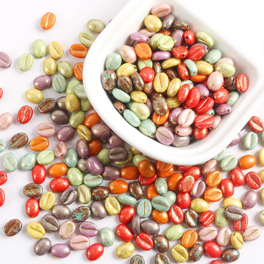 M02アクリルコーヒー豆ビーズ（8X10mm）