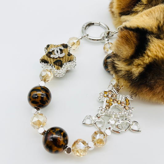 S56豹柄アクリルビーズ（16MM）