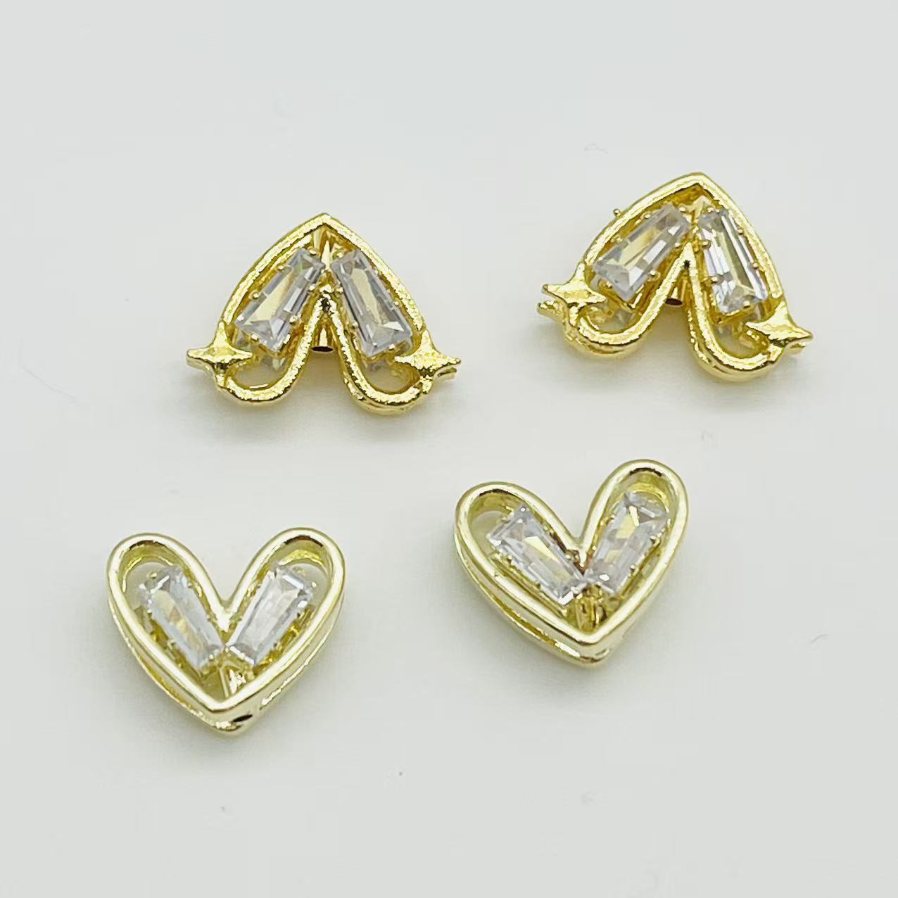 Ｙ52キラキラ ゆがみハートパーツ