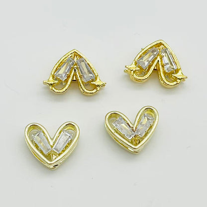 Ｙ52キラキラ ゆがみハートパーツ