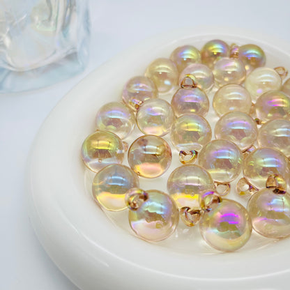 S28虹色の雫 透かしカン付きビーズ(16MM)