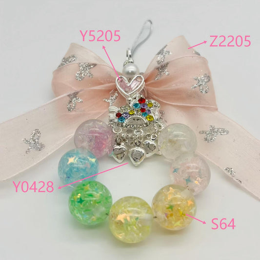 S64カラフルな星ビーズ（16mm  ７色あり）