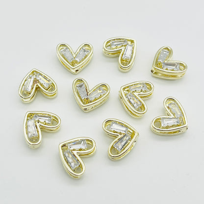 Ｙ52キラキラ ゆがみハートパーツ